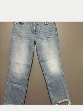 Free People Light Blue Straight-Leg Jeans